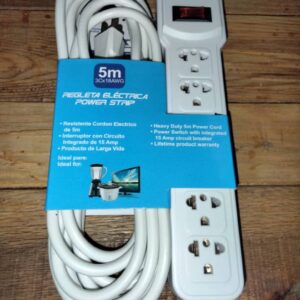 Extensión Regleta eléctrica de 5 metros