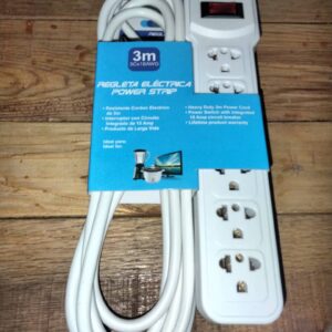 Extensión Regleta eléctrica 3 metros